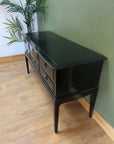 Vintage Stag Painted Black 6 Drawer Sideboard / Chest (SKU253)