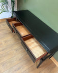 Vintage Stag Painted Black 6 Drawer Sideboard / Chest (SKU253)