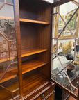 Mahogany Glazed Bookcase With Cupboard (SKU124)