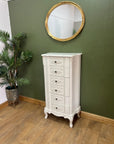 French Style Tall White Chest Drawers (SKU173)