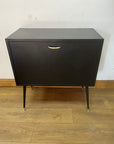 Retro Music Cabinet Record Holder Black (SKU252)