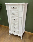 French Style Tall White Chest Drawers (SKU173)