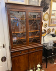 Mahogany Glazed Bookcase With Cupboard (SKU124)
