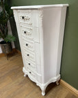 French Style Tall White Chest Drawers (SKU173)