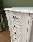 French Style Tall White Chest Drawers (SKU173)