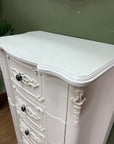 French Style Tall White Chest Drawers (SKU173)