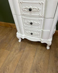 French Style Tall White Chest Drawers (SKU173)