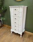 French Style Tall White Chest Drawers (SKU173)