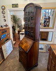 Antique George III Style Walnut Bureau Bookcase With Key (SKU122)