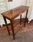 Narrow Vintage Wooden Side Table (SKU91)