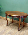 French Style Walnut Oval Coffee Table (SKU86)
