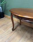 French Style Walnut Oval Coffee Table (SKU86)