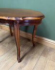 French Style Walnut Oval Coffee Table (SKU86)