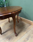 French Style Walnut Oval Coffee Table (SKU86)