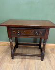Vintage Oak Console Table With Single Drawer (SKU89)