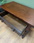Vintage Oak Console Table With Single Drawer (SKU89)