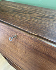 Mid Century Bureau Bookcase With Key (SKU123)