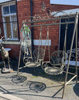 Antique French Style Rustic Garden Metal Swing (SKU1093)