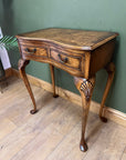 Walnut Serpentine Fronted Console/Side Table (SKU71)