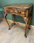 Walnut Serpentine Fronted Console/Side Table (SKU71)