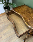 Walnut Serpentine Fronted Console/Side Table (SKU71)