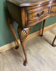 Walnut Serpentine Fronted Console/Side Table (SKU71)