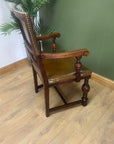 Early 20th Century Oak/Leather Library Desk Armchair (SKU121)
