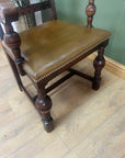 Early 20th Century Oak/Leather Library Desk Armchair (SKU121)