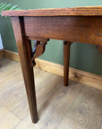 Small Antique Carved Oak Side Table (SKU78)