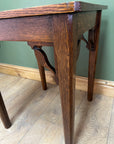 Small Antique Carved Oak Side Table (SKU78)