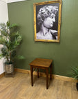 Small Antique Carved Oak Side Table (SKU78)