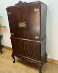 Mahogany Queen Anne Style Cocktail Cabinet (SKU224)