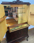 Mahogany Queen Anne Style Cocktail Cabinet (SKU224)
