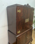 Mahogany Queen Anne Style Cocktail Cabinet (SKU224)