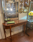 Yew Wood 2 Drawer Narrow Console Table (SKU64)