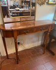Yew Wood 2 Drawer Narrow Console Table (SKU64)