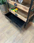 Industrial Style 3 Tier Drinks Trolley On Wheels (SKU76)