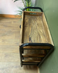 Industrial Style 3 Tier Drinks Trolley On Wheels (SKU76)