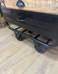 Industrial Style 3 Tier Drinks Trolley On Wheels (SKU76)