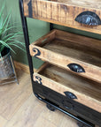 Industrial Style 3 Tier Drinks Trolley On Wheels (SKU76)