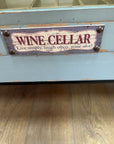 Industrial Style Coffee Table On Wheels Glass Display Storage Top (SKU71)