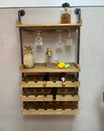 Industrial Style Wall Hanging Wine Unit (SKU244)