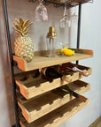 Industrial Style Wall Hanging Wine Unit (SKU244)