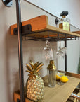 Industrial Style Wall Hanging Wine Unit (SKU244)