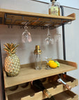Industrial Style Wall Hanging Wine Unit (SKU244)