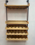 Industrial Style Wall Hanging Wine Unit (SKU244)