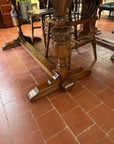 Vintage Oak Refectory Draw Leaf Wooden Dining Table (SKU24)