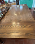 Vintage Oak Refectory Draw Leaf Wooden Dining Table (SKU24)