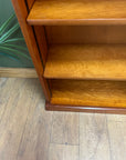 Tall Double Bay Yew Wood Vintage Bookcase (SKU134)