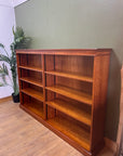 Long Double Bay Yew Wood Vintage Bookcase (SKU122)